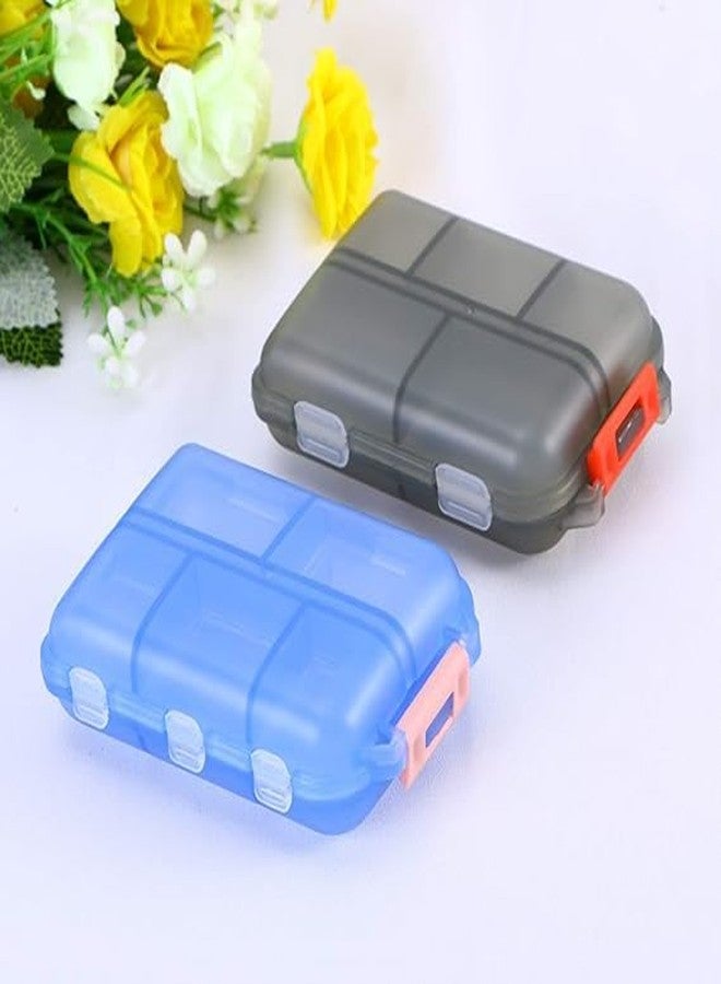 ZINZA 1pc Double Layer Pill Organizer Pill Case with 10 Compartments Portable Mini Travel Pills Box Medicine Carry Box Seal Storage Container Holder for Outdoor Camping Home Travel - Image 2